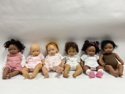 Lot 322 - Six Angela Sutter Artist Designed Baby Dolls....