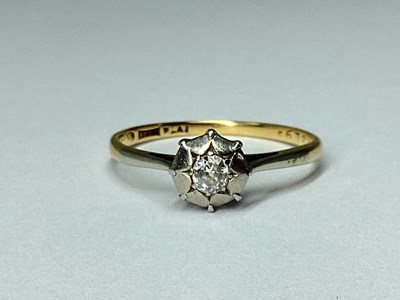 Lot 181 - A Single Stone Illusion Set Diamond Ring,...