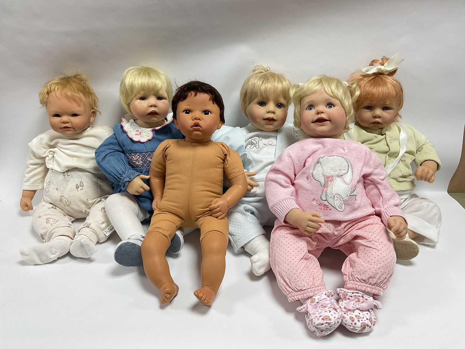 Lot 387 - Six Gotz Baby Dolls, including one designed By...
