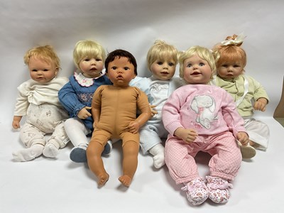Lot 387 - Six Gotz Baby Dolls, including one designed By...