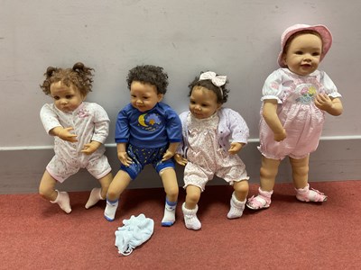 Lot 385 - Four Waltraud Hanl Toddler and Baby Dolls...