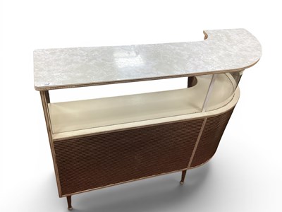 Lot 1502 - 1960's Home Drinks Bar with Curved End,...