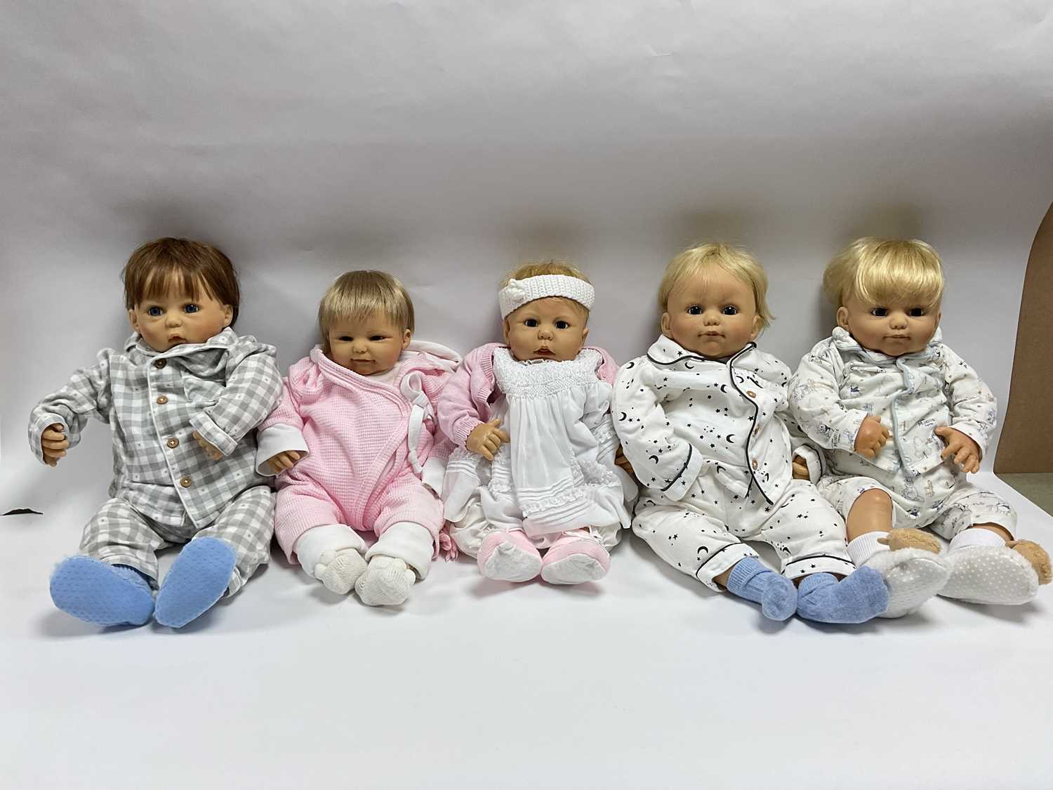 Lot 382 - Five Zapf Baby Dolls designed by Rolanda...
