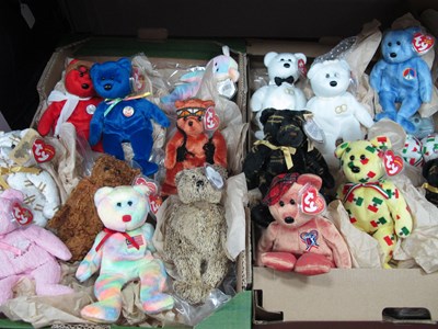 Lot 1035 - Fifty TY Beanie Babies, mostly in plastic bags...