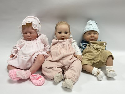 Lot 376 - Three Realistic Reborn Baby Dolls, one...