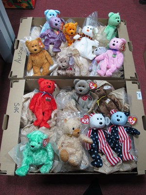 Lot 1079 - Fifty TY Beanie Babies, in plastic bags with...