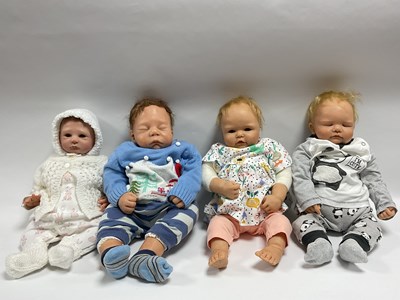 Lot 325 - Four Reborn Style Baby Dolls, one marked 155...