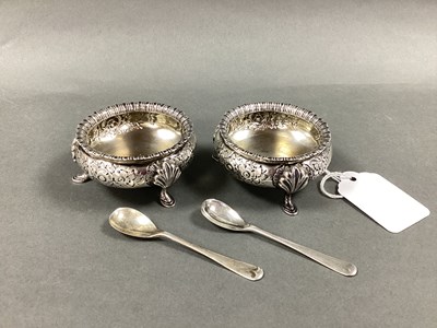 Lot 9 - A Pair of Victorian Hallmarked Silver Salts,...