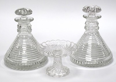 Lot 1005 - A Baccarat Glass Sweetmeat Tazza, of swirling...