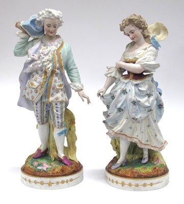 Lot 1071 - A Pair of Late XIX Century French Bisque...