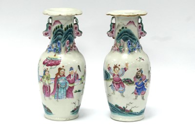 Lot 1102 - A Pair of Late XIX Century Chinese Porcelain...