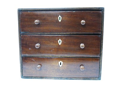 Lot 1270 - A Mid XIX Century Mahogany Miniature Chest of...