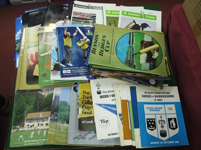 Lot 53 - Cricket Cup Final Programmes Runs of Gillette...
