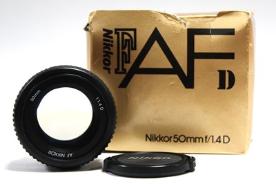 Lot 782 - Nikon AF Nikkor 50mm f/1.4 D Lens, boxed.