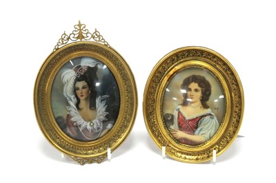 Lot 1217 - A XX Century Portrait Miniature, of a lady...