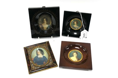 Lot 1212 - A XX Century Portrait Miniature, of a lady...