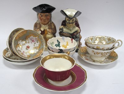 Lot 1252 - Ceramics, including early 19th century maroon...