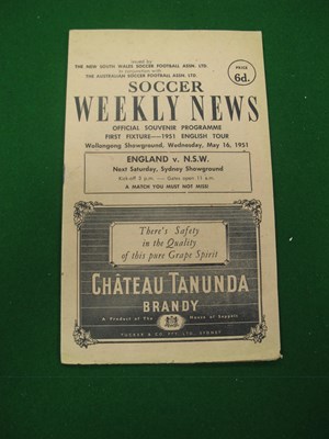 Lot 377 - 1951 England Football Tour to Australia,...