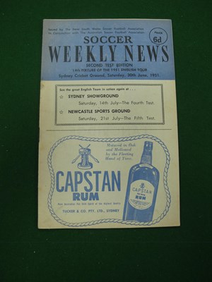 Lot 371 - 1951 England Football Tour to Australia,...