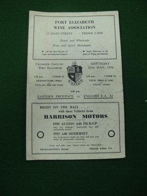 Lot 379 - 1956 Eastern Province v England F.A X1,...