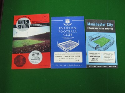 Lot 344 - Charity Shield Programmes 1956 (rusty staples),...