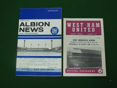 Lot 348 - 1966 League Cup Final, West Brom v West Ham, a...
