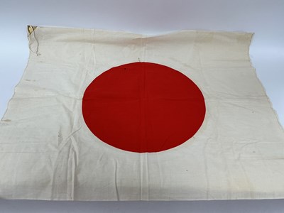 Lot 454 - Japanese National Flag, tabs and ties to two...