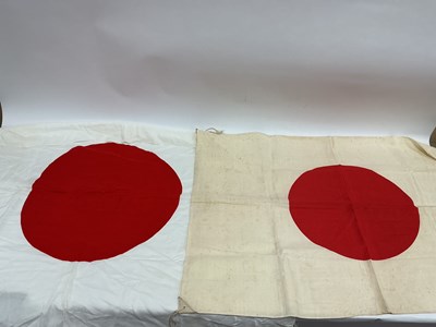 Lot 351 - Japanese National Flag, tabs and ties to two...