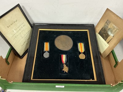 Lot 337 - WWI Royal Navy Casualty Medal Trio, comprising...