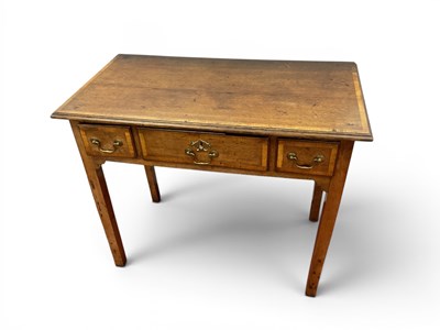 Lot 1502 - A George III Oak Side Table, with a...