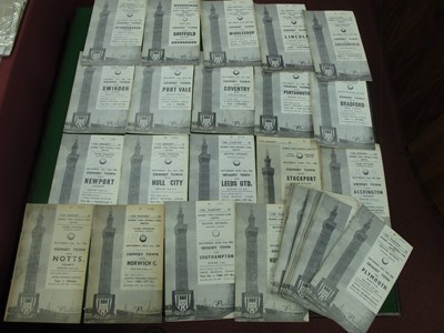 Lot 486 - Grimsby Town Home Programmes 1955-56 v...