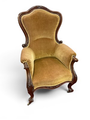 Lot 1499 - A XIX Century Mahogany Salon Chair, with a...