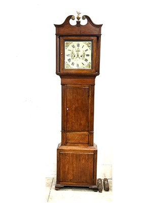 Lot 1443 - A Late XVIII Early XIX Century Oak Eight Day...