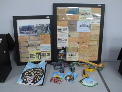 Lot 345 - Ticket Collection, two framed ticket montages,...