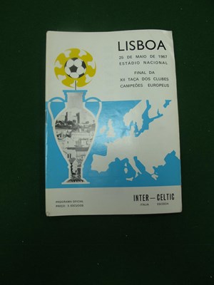 Lot 308 - 1967 European Cup Final Programme, Glasgow,...