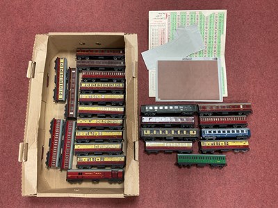 Lot 437 - Twenty Four OO/HO Gauge 2 and 3 Rail Coaches...