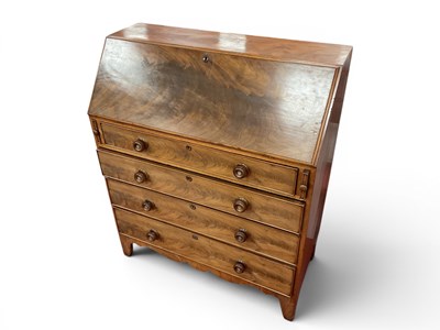 Lot 1454 - A XIX Century Mahogany Bureau, with a fall...