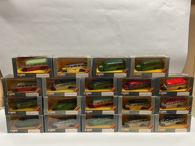 Lot 442 - Nineteen Corgi diecast model Bedford Type OB...