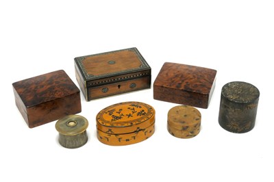 Lot 1230 - A XIX Century Inlaid and Painted Hardwood...