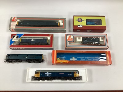 Lot 717 - Five boxed 00 gauge BR blue diesel locomotives:...