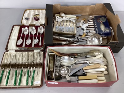 Lot 220 - A Collection of Assorted Plated Cutlery,...