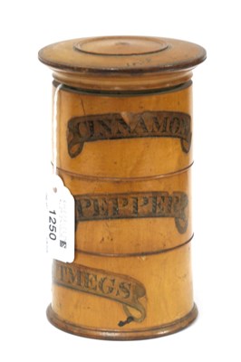 Lot 1250 - Treen - A XIX Century Sycamore Three Tier...