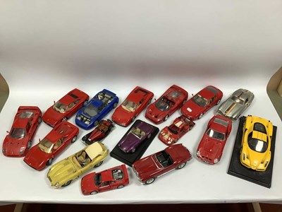 Lot 399 - Twelve 1:18 Scale Diecast Model Cars, by...