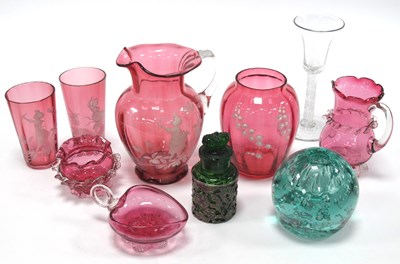 Lot 1010 - An XVIII Century Wine Glass, the bell shaped...