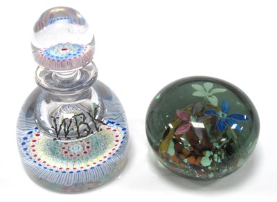 Lot 1014 - A Millefiori Glass Scent Bottle and Stopper,...