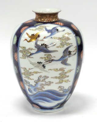 Lot 1101 - A Late XIX Century Porcelain Vase, of ovoid...