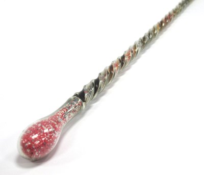 Lot 1007 - A Late Victorian Glass Walking Stick, of...