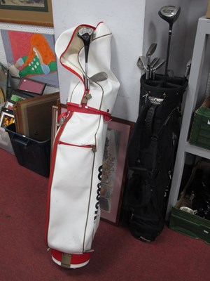 Lot 1154 - Two Golf Trolley Bags Containing Various Golf...