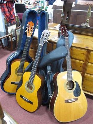 Lot 1142 - Three Guitars, including hard-cased "Herald...