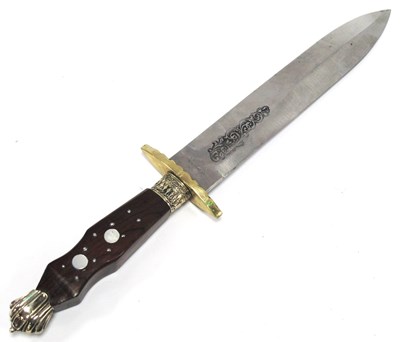 Lot 1340 - A F.W. James Bowie Knife, Sheffield, nickel...
